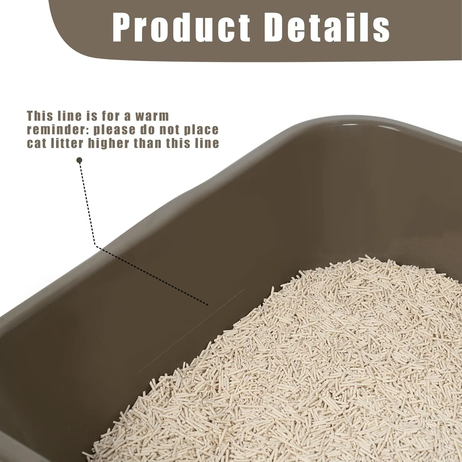 1 Pack Extra Large Dog Litter Box Pan Tray (ABS Material), Low Entry Jumbo Senior Litter Boxes for Multiple Kitten Big Cats, Pet Safe Indoor Dog Potty (Dark Gray, 20" L x 15" W)