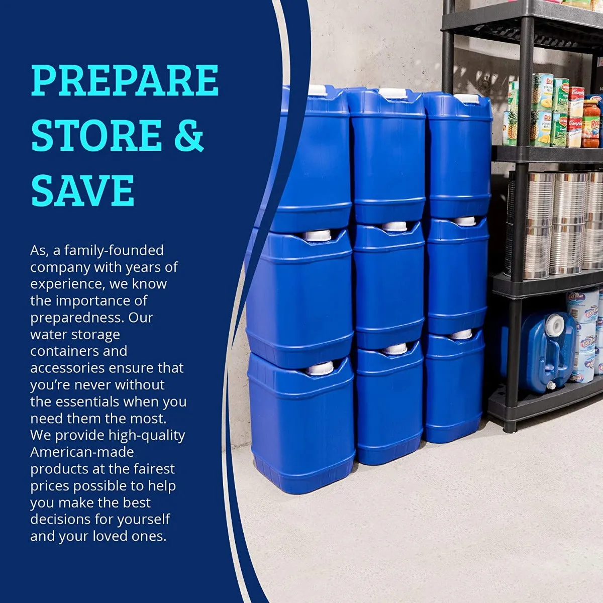100-Gallon Stackable Water Container Essentials Kit