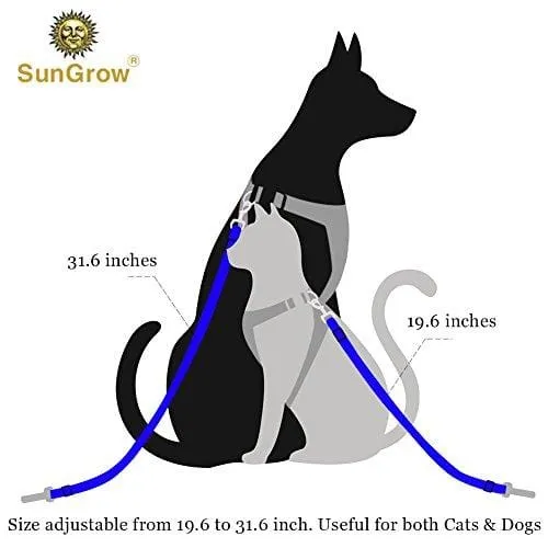 2 Adjustable Car Seat Belts for Dogs & Cats --- Triple the survival rate in accidents - Prevent stress from travel in kennel - Allow breathing fresh air without pets jumping out - Support all cars