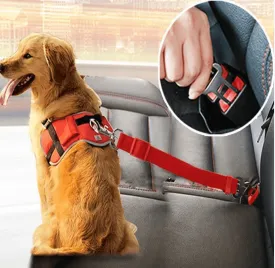 Adjustable Pet Car Seat Belt | Safety Harness for Dogs & Cats