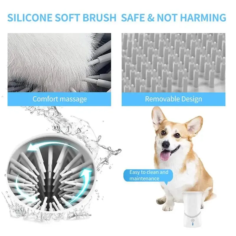 Automatic Dog Paws Cleaner Portable Paw Cleaner for Small and Medium-Sized Dogs