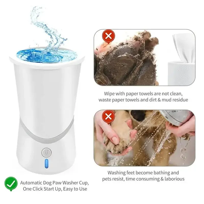 Automatic Dog Paws Cleaner Portable Paw Cleaner for Small and Medium-Sized Dogs