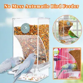 Automatic No-Spill Transparent Bird Feeder