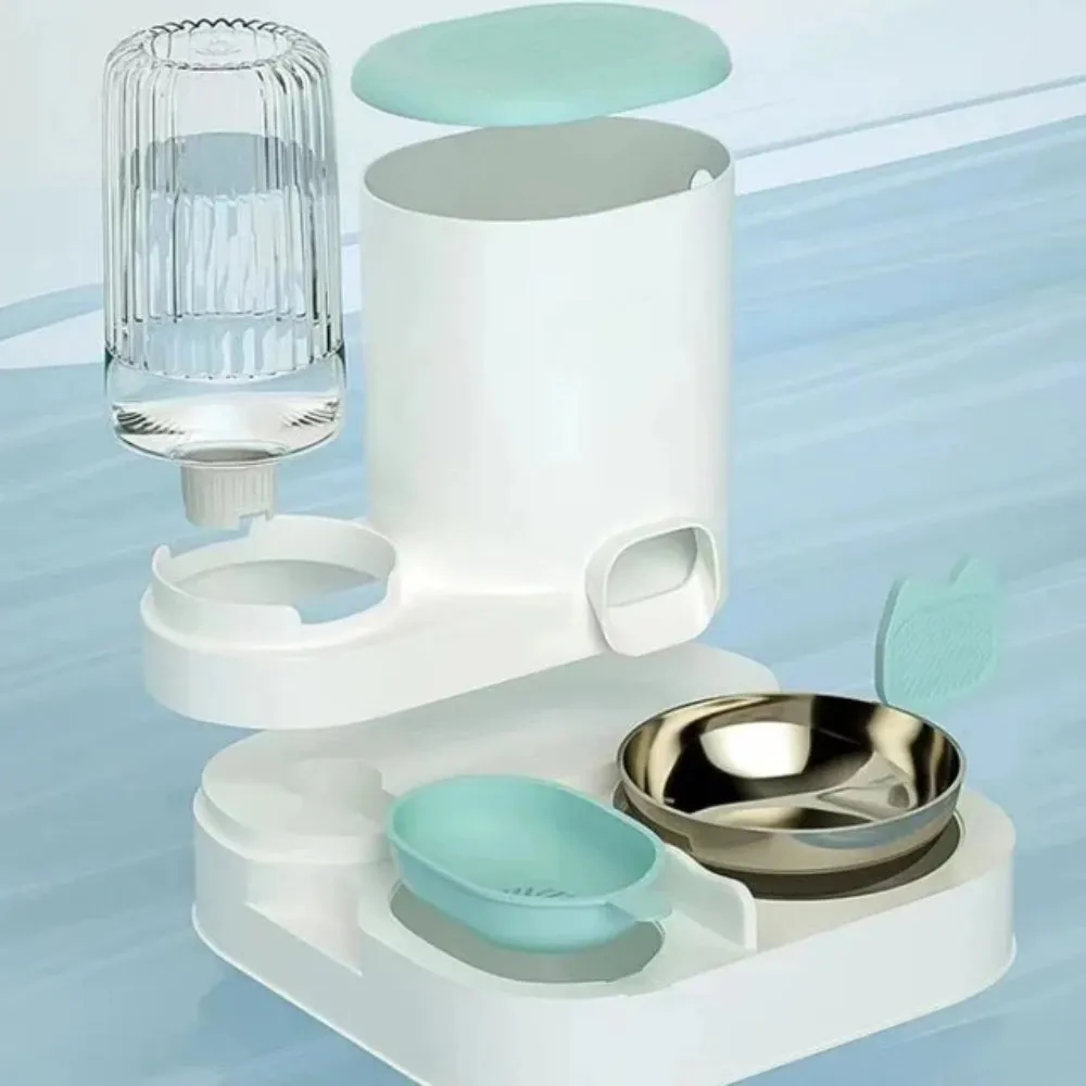 Automatic Pet Food & Water Dispenser – Gravity Feeder System for Cats & Dogs