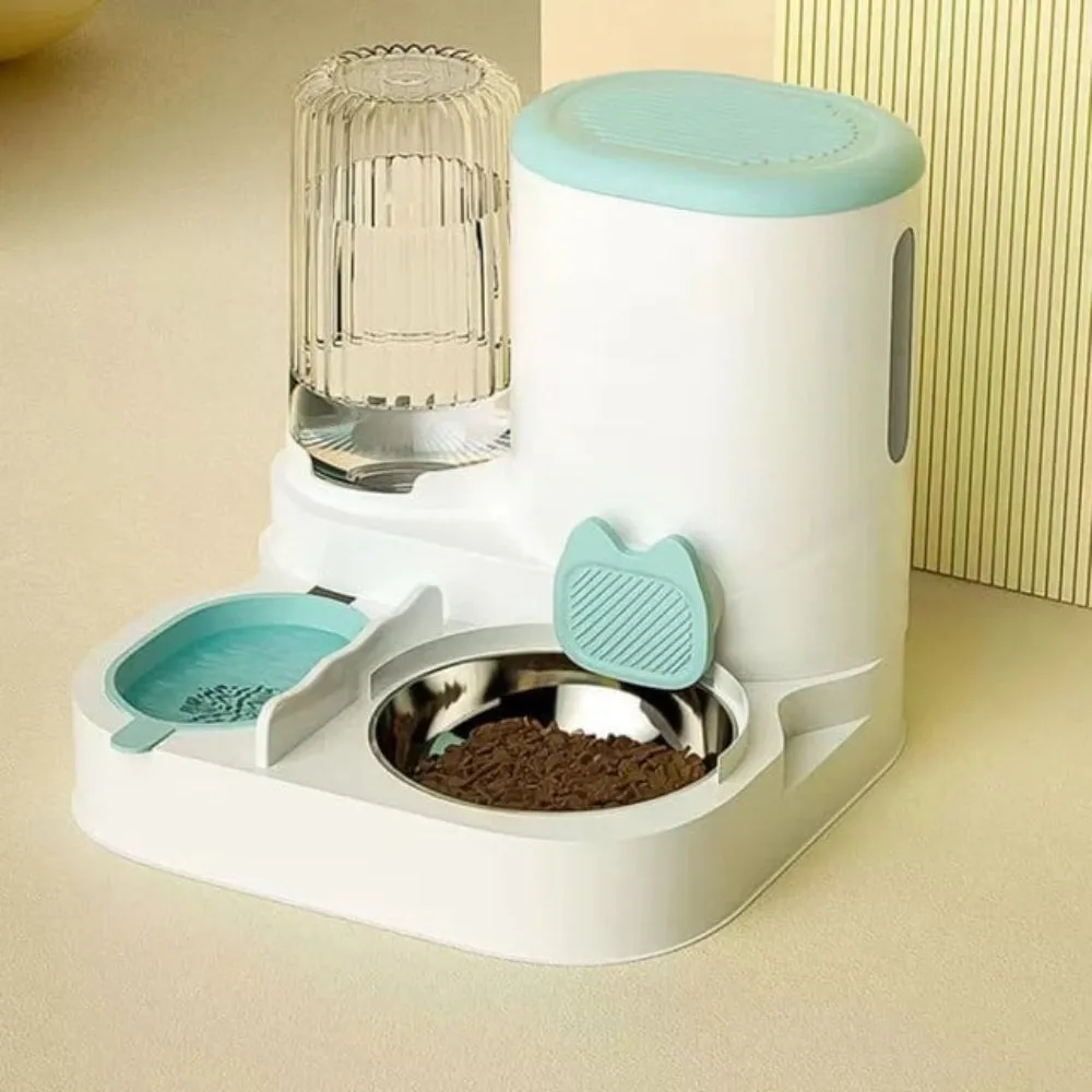 Automatic Pet Food & Water Dispenser – Gravity Feeder System for Cats & Dogs