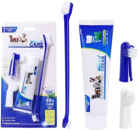 Best Dog Toothbrush & Toothpaste Kit for Italian Greyhound and Other Companion Dogs Dogs - Natural Ingredients Reduce Plaque, Whiten Teeth, Freshen Breath