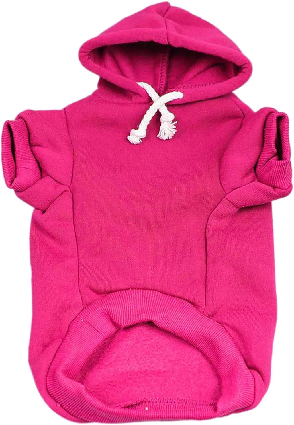 Big Sister Heart Paw Baby Announcement Dog Hoodie Fleece Lined Pullover Sweatshirt with Leash Hole (Hot Pink, 4X-Large 86)