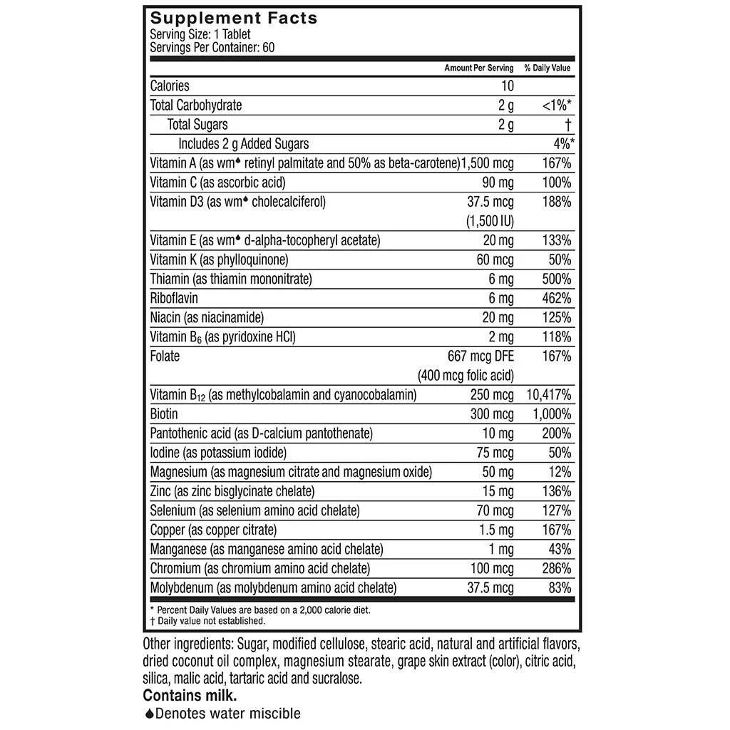 Celebrate Vitamins - Multivitamin - Chewable - Grape - 60 Tablets