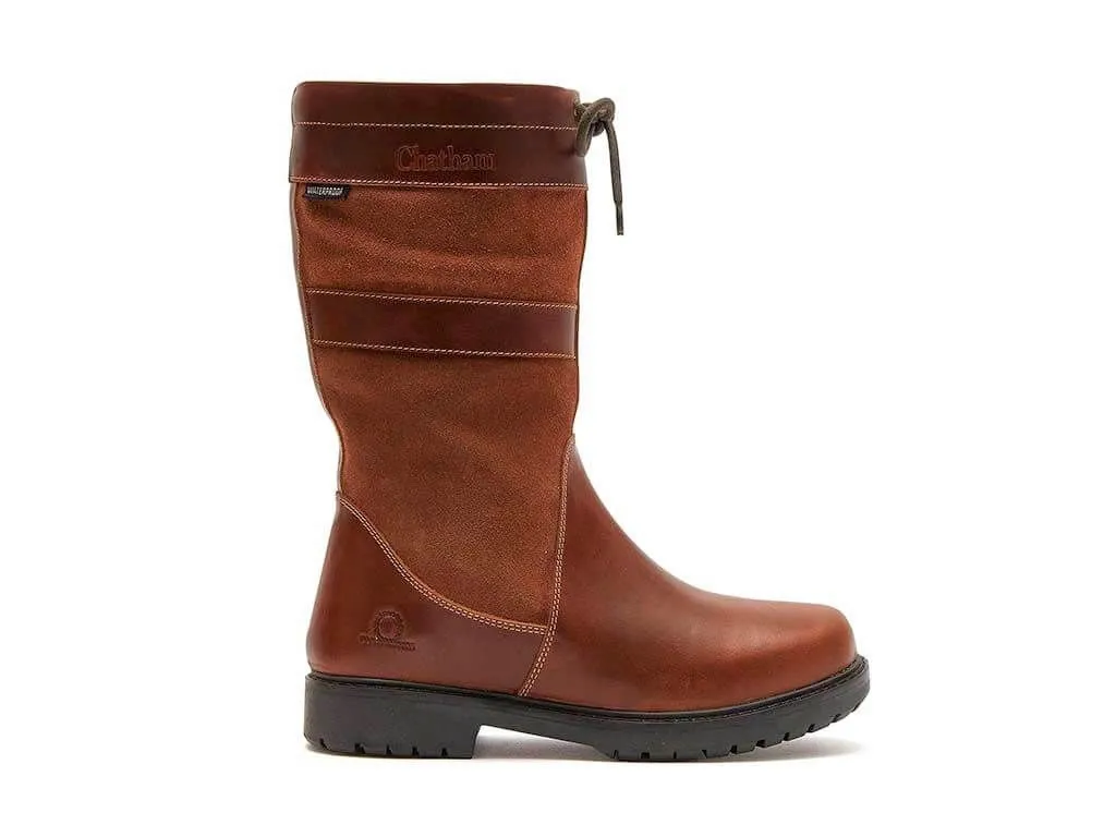 Chatham Paddock II Waterproof Mid Calf Country Boot Dark Tan