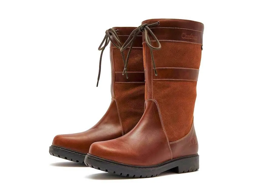 Chatham Paddock II Waterproof Mid Calf Country Boot Dark Tan