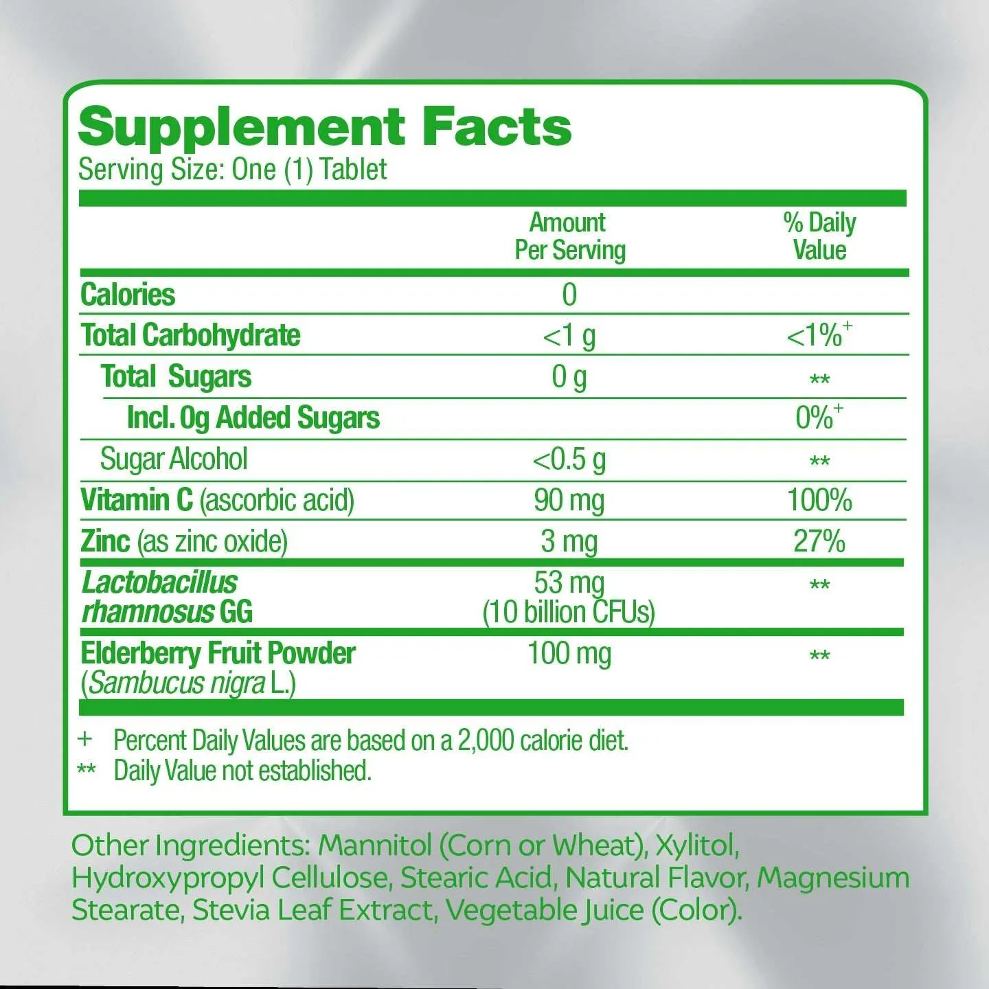 Culturelle Immune Defense Probiotic with Vitamin C Vitamin D & Zinc   Elderberry Chewable - 28 Ct