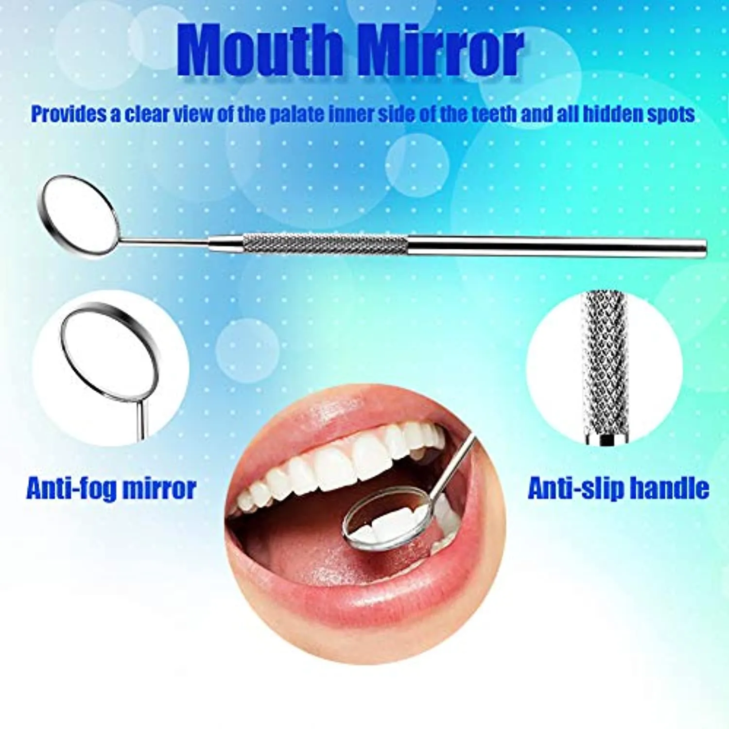 Dental Tools Stainless Steel Dental Pick Dental Floss Dental Hygiene Tool Set Tooth Scraper Plaque Tartar Remover Dental Tweezers Gum Floss for Personal Oral Care & Pet Use (6 Pack)