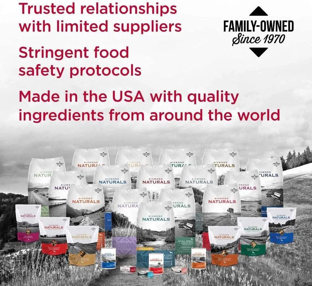 Diamond Naturals Adult Dry Dog Food Lamb Meal and Rice Formula Made with Lamb Protein, Probiotics and Essential Nutrients to Support Balanced and Overall Health 20LB