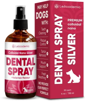 Dog Dental Spray | Dog Teeth Cleaning | Teeth Cleaner for All Breeds | Fresh Breath Spray | Oral Cavity Cleaner | Plaque, Tartar Remover | 4 Oz