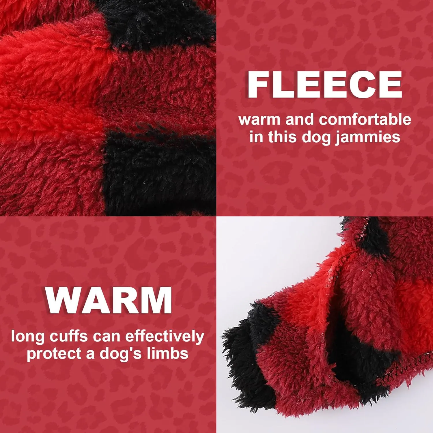 Dog Pajamas PJs Clothes for Small Dogs Girl Boy Warm Spring Fall Winter Onesie Sweaters Fleece Puppy Jumpsuits 4 Legged Outfits Clothing Apparel