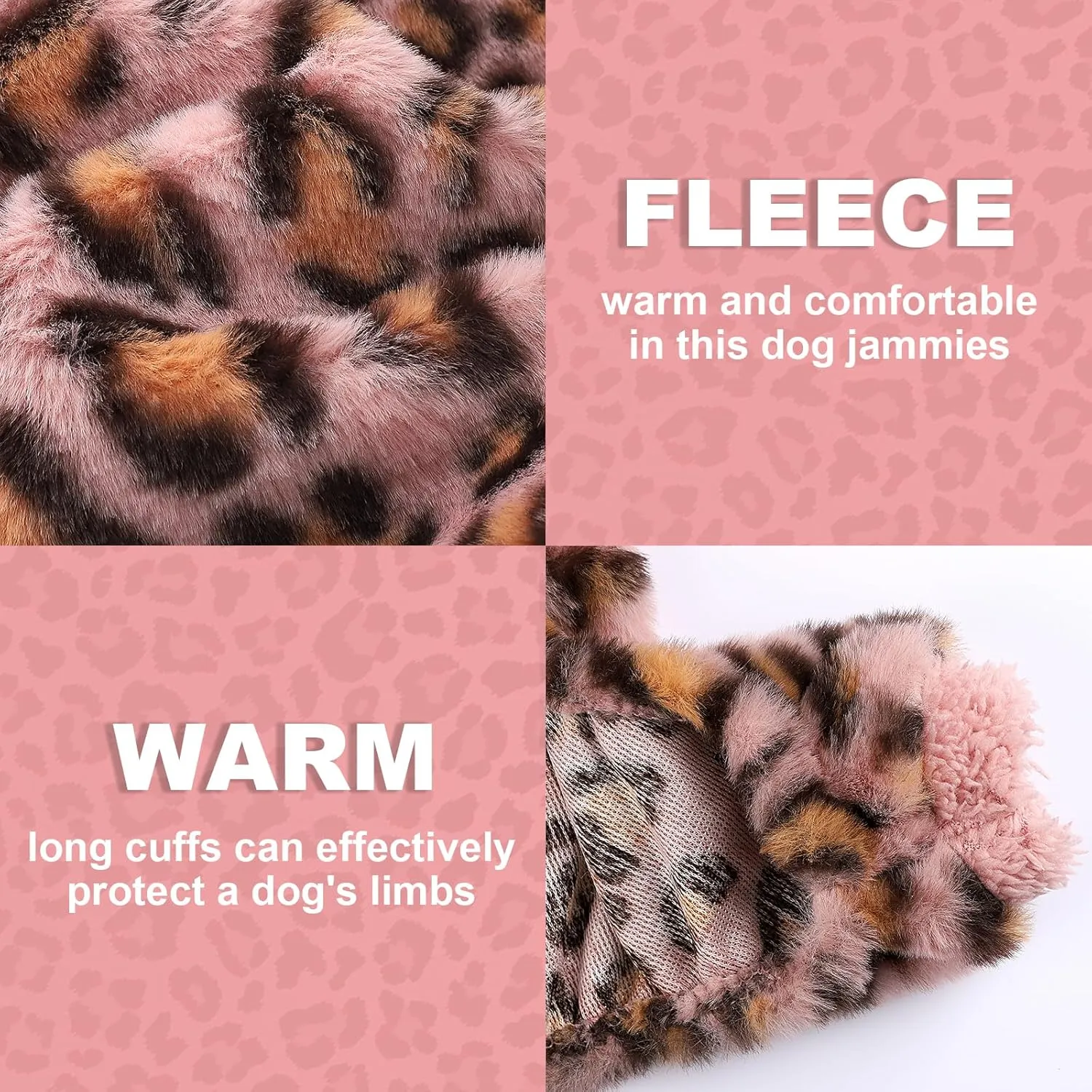 Dog Pajamas PJs Clothes for Small Dogs Girl Boy Warm Spring Fall Winter Onesie Sweaters Fleece Puppy Jumpsuits 4 Legged Outfits Clothing Apparel