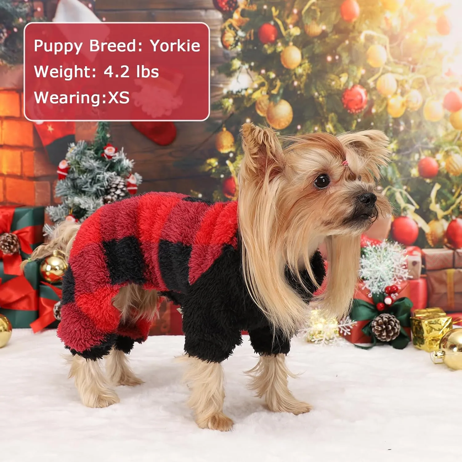Dog Pajamas PJs Clothes for Small Dogs Girl Boy Warm Spring Fall Winter Onesie Sweaters Fleece Puppy Jumpsuits 4 Legged Outfits Clothing Apparel
