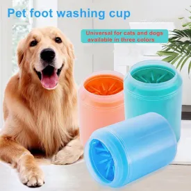 Dog Pet Foot Paw Cleaner Cup Soft Silicone Combs Portable Outdoor Washer Cup Paw Clean Brush