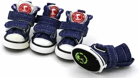Dog Sneaker for Small Dogs, Canvas Shoes for Puppy, Anti-Slip Dog Shoes, Pet Boots for Small Dog Blue Size 3