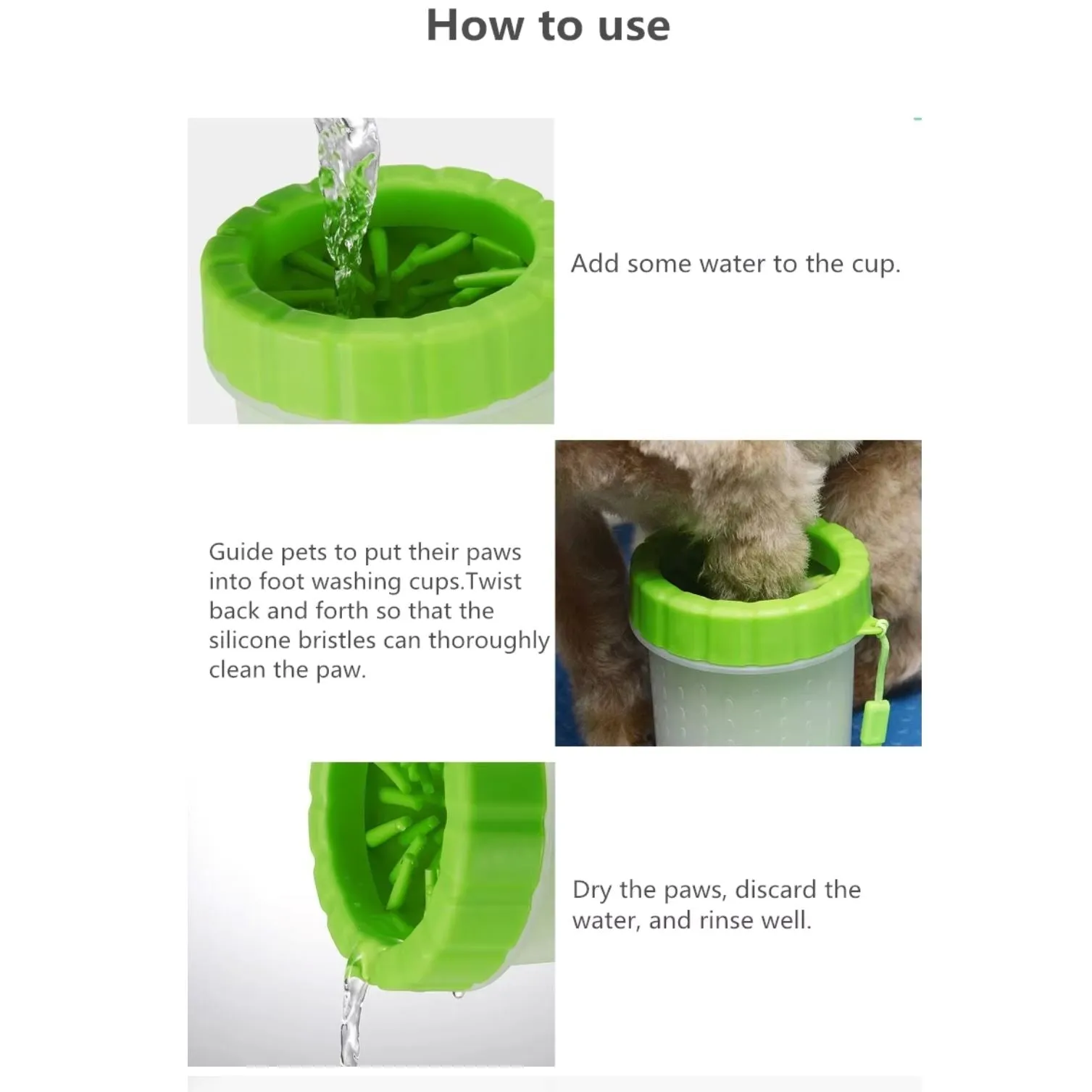 Easy Compact Portable Pet Paw Washer Cleaner