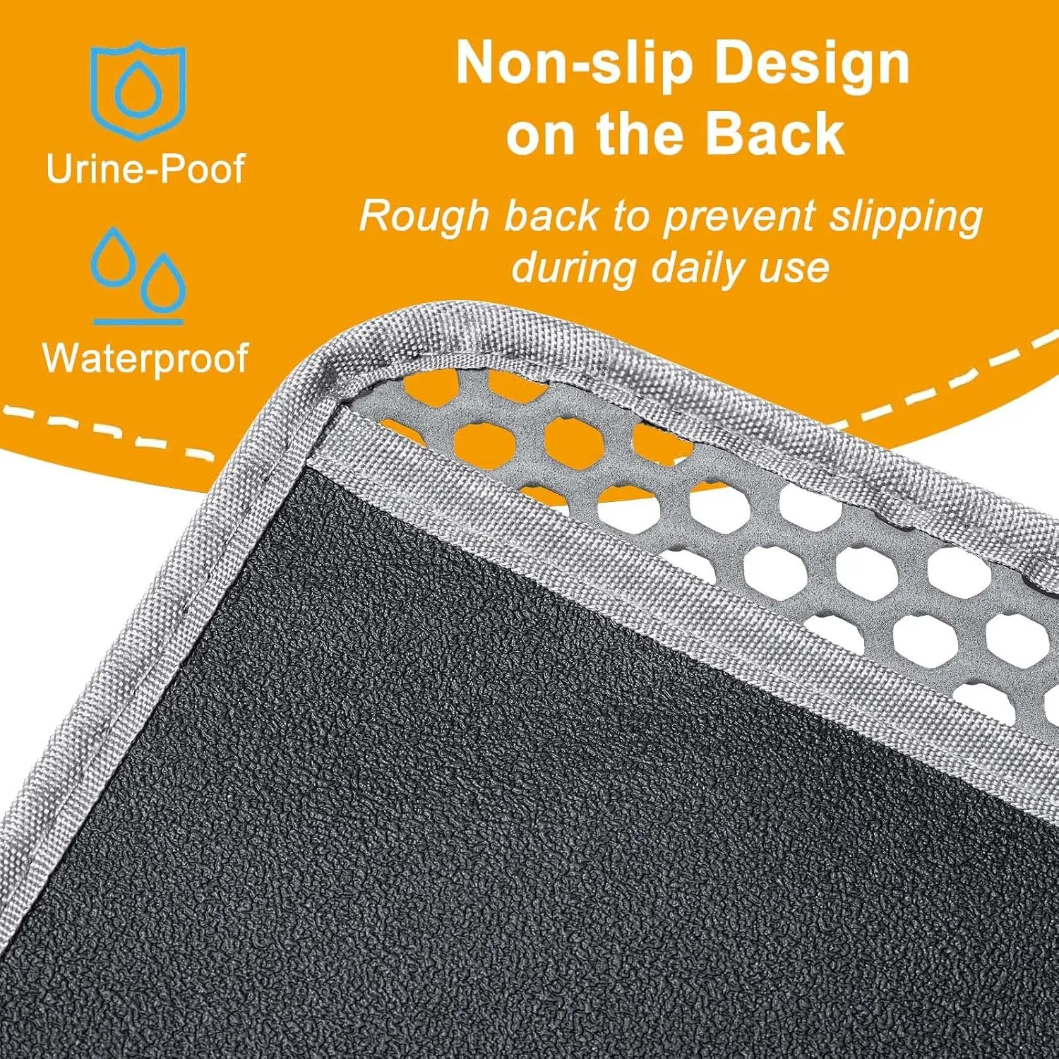 Extra Large Cat Litter Mat, XL 47"x28" Litter Trapping Mat for Cat,Litter Box Matt for indoor, 2 Layer Catcher Rug for Multiple-Pet kitty Litterbox, Waterproof Urine Proof,Clean Easily,Non-Slip