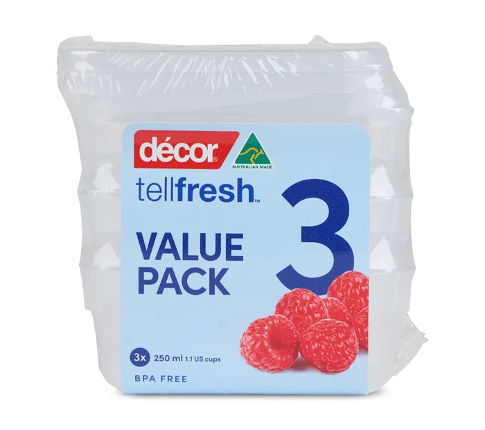 Food Container, Oblong, 250ml, Set