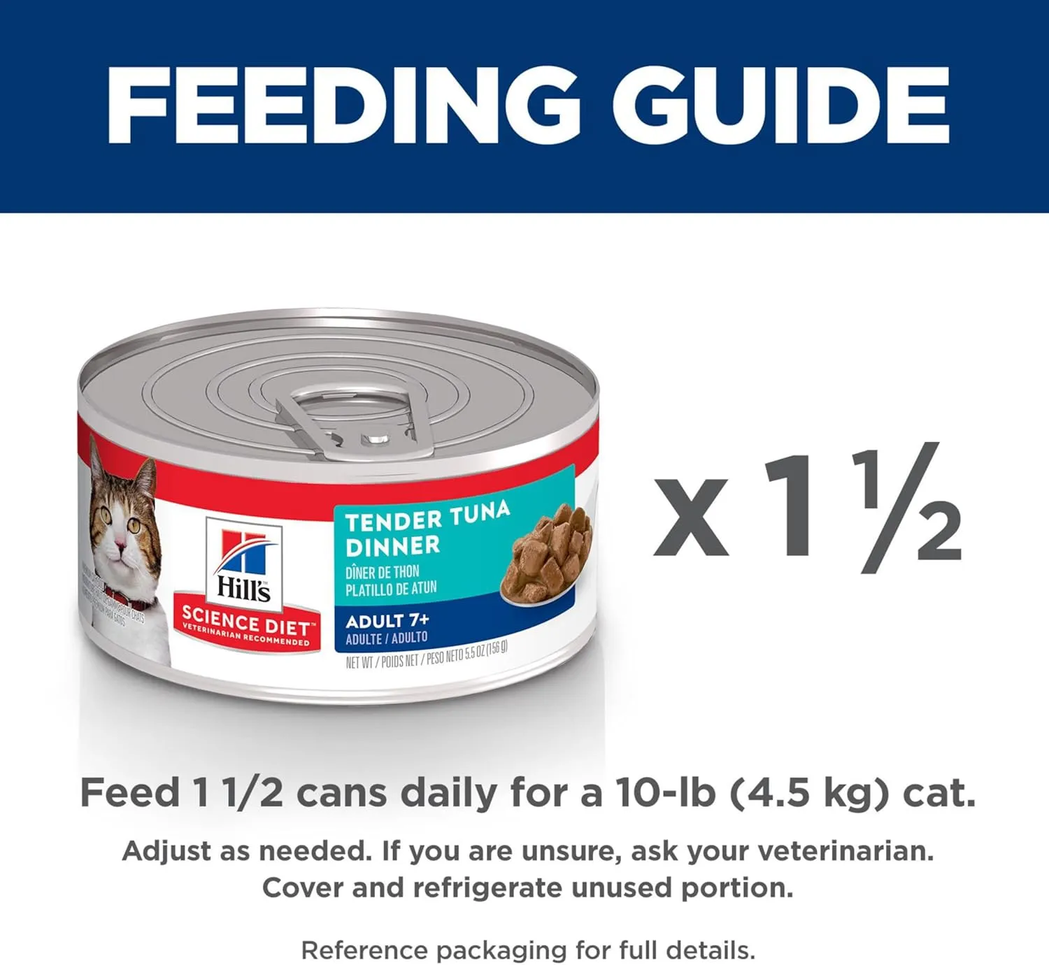 Hill's Science Diet Adult 7 , Senior Adult 7  Premium Nutrition, Wet Cat Food, Tuna Stew, 5.5 oz Can, Case of 24