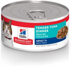 Hill's Science Diet Adult 7 , Senior Adult 7  Premium Nutrition, Wet Cat Food, Tuna Stew, 5.5 oz Can, Case of 24