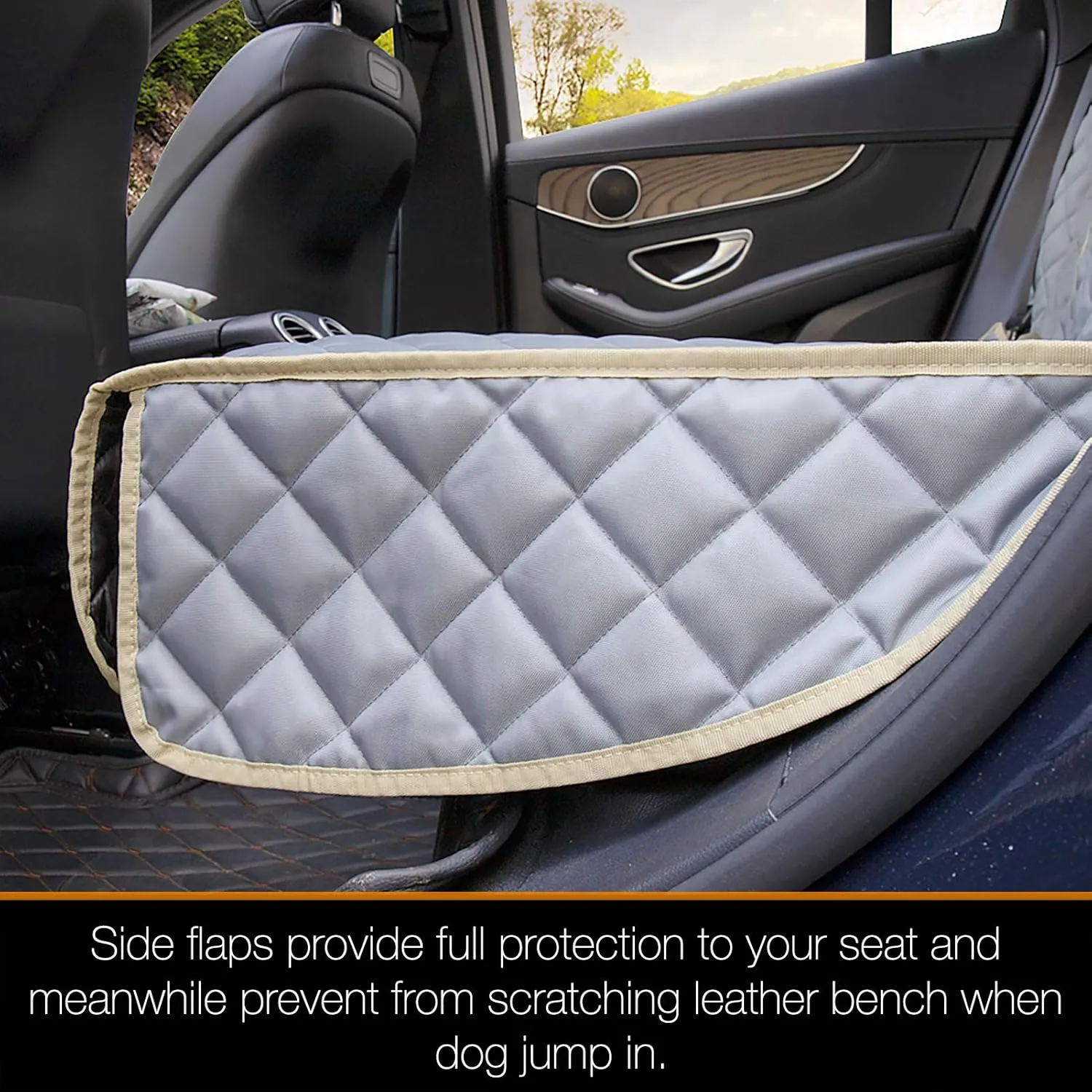 iBuddy Bench Dog Seat Cover for Truck Waterproof Truck Back Seat Cover Protector for Kids Without Smell Heavy Duty and Nonslip Pet Truck Seat Cover for Dogs Machine Washable