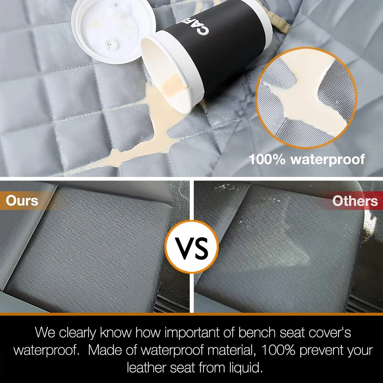 iBuddy Bench Dog Seat Cover for Truck Waterproof Truck Back Seat Cover Protector for Kids Without Smell Heavy Duty and Nonslip Pet Truck Seat Cover for Dogs Machine Washable