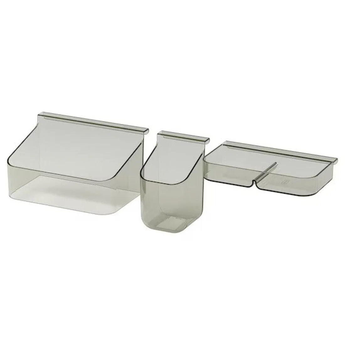 IKEA VISSLAÅN Drawer organisers, set of 3, grey