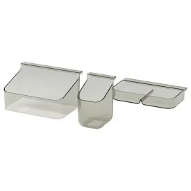 IKEA VISSLAÅN Drawer organisers, set of 3, grey