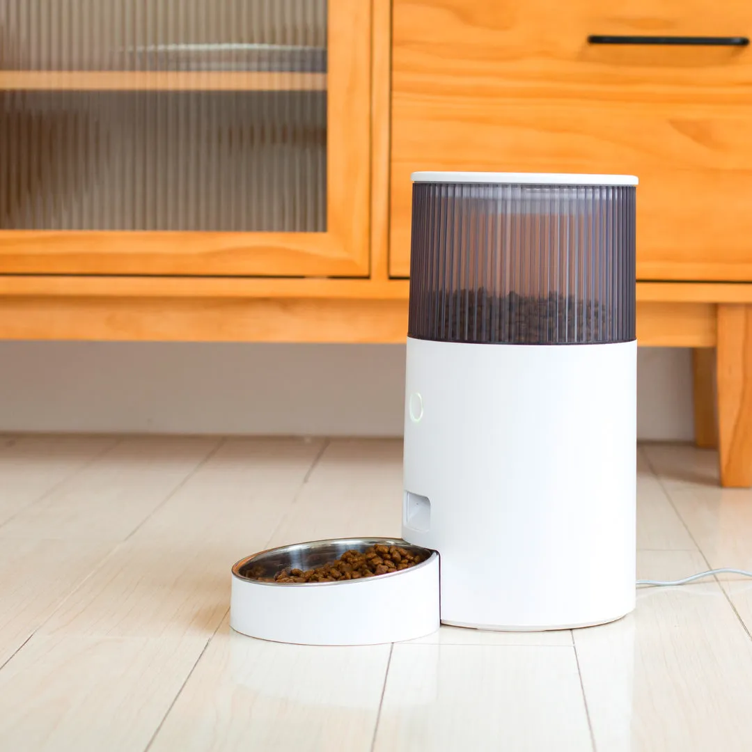 INSTACHEW Purechew Mini Smart Automatic Pet Feeder, App Enabled, Food Bin for Pets, Automates Feeding, Holds Fresh Food, Schedules Feeding times, Automatic Feeding, Scheduled Meals, Portion Controller, Food Bowl for Cats, Food Bowl for Dogs