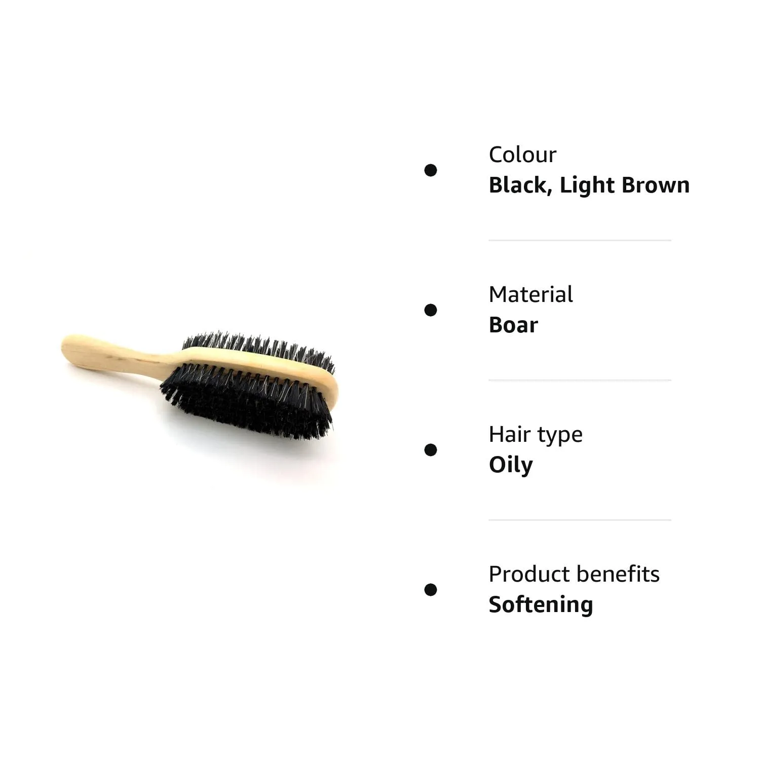Magic Collection Hard & Soft Double Wave Brush  Natural Boar Bristle # 7713