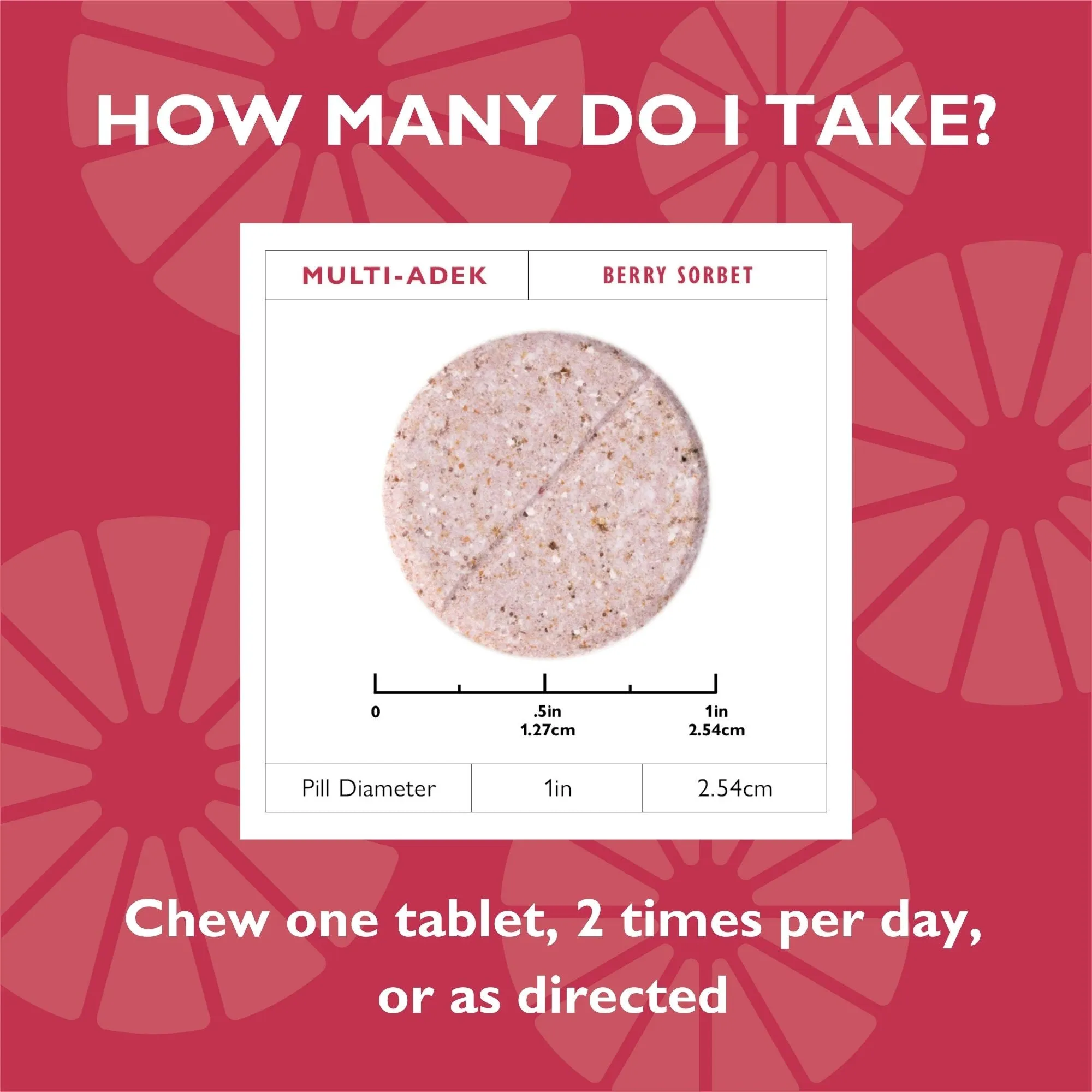 Multi-ADEK Vitamin Chewables, Iron Free, Berry Sorbet