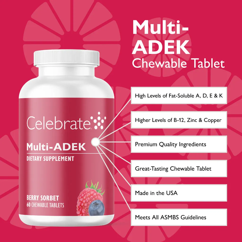 Multi-ADEK Vitamin Chewables, Iron Free, Berry Sorbet