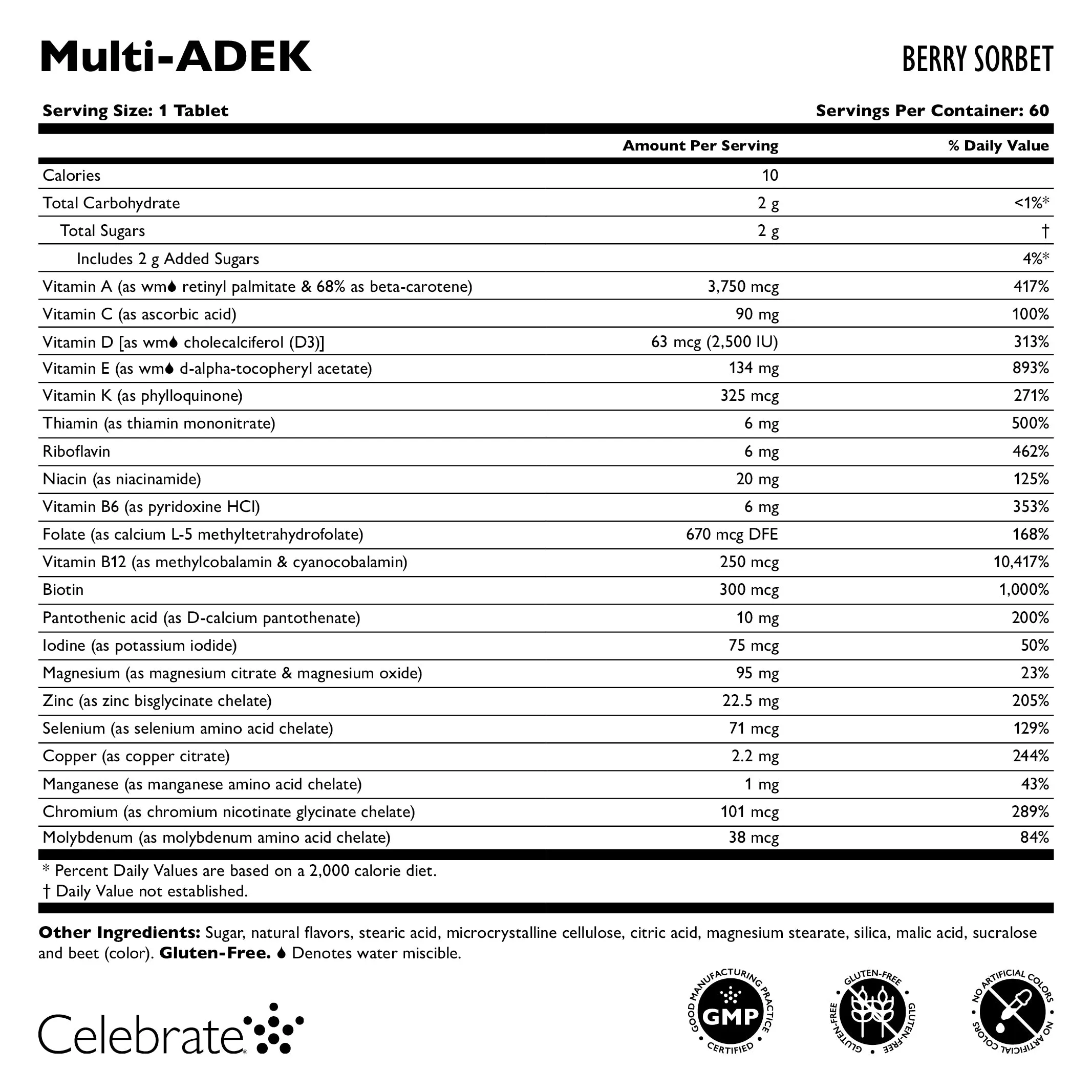 Multi-ADEK Vitamin Chewables, Iron Free, Berry Sorbet