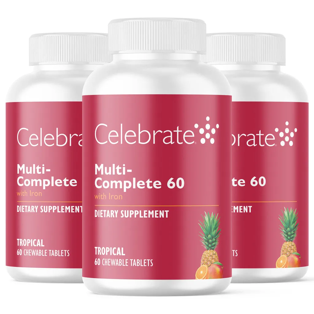 Multi-Complete 60 Bariatric Multivitamin with Iron Chewables, Tropical