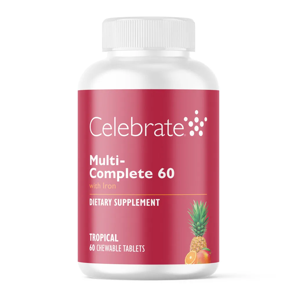Multi-Complete 60 Bariatric Multivitamin with Iron Chewables, Tropical