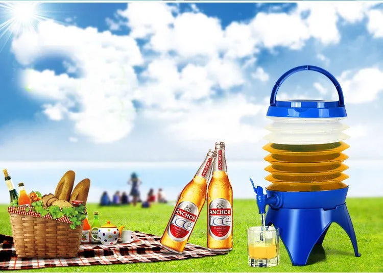 Multifunctional Camping Expandable Storage Bucket Vehicle mounted Portable Beer(10 Pack)