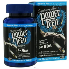 Natures Plus Power Teen For Him Chewable Tablet 60 Tab
