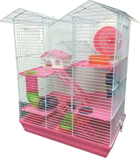 New Large Twin Towner Habitat Syrian Hamster Rodent Gerbil Mouse Mice Rat Wire Animal Cage