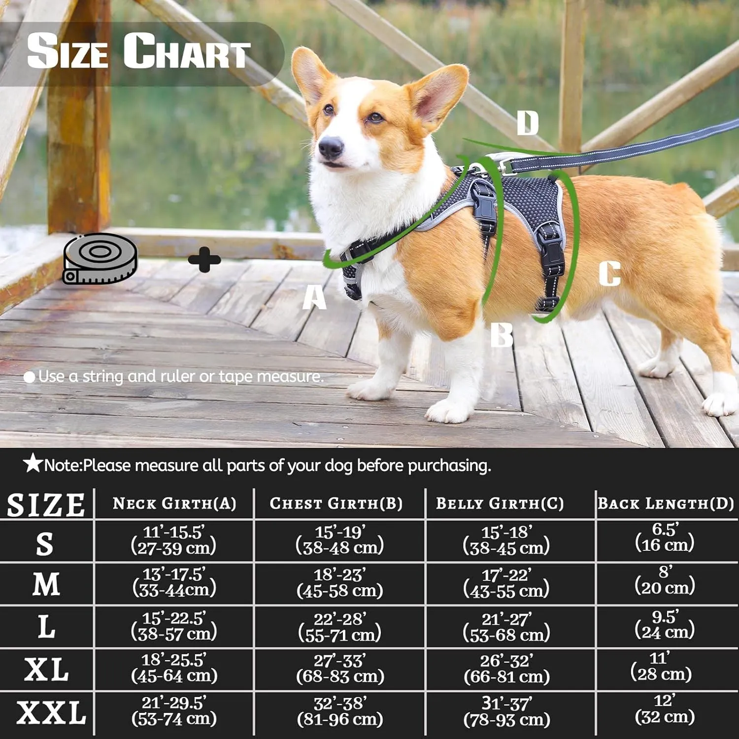 No Escape Dog Harness, Escape Proof Harness, Fully Reflective Harness with Padded Handle, Breathable,Durable, Adjustable Vest for Medium Dogs Walking, Training, and Running Gear (Black, M)
