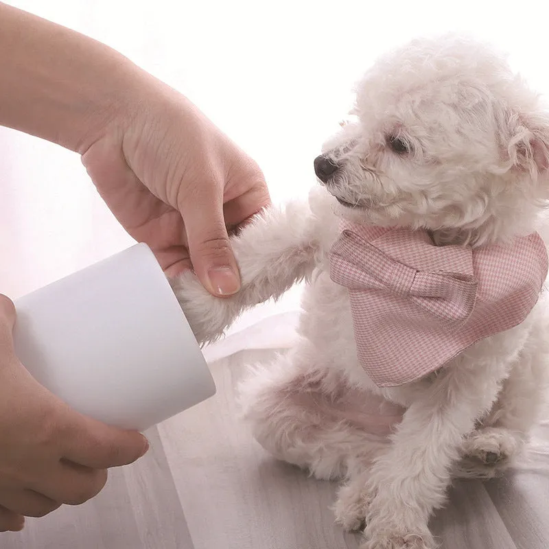 Portable Soft Silicone Cat Dog Dirty Paw Cleaner Cup