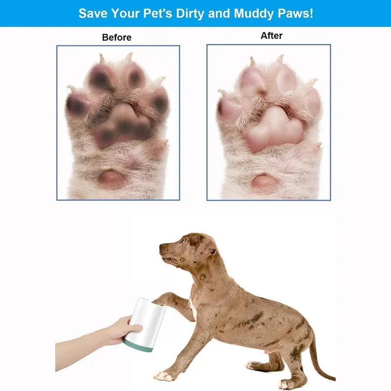 Portable Soft Silicone Cat Dog Dirty Paw Cleaner Cup