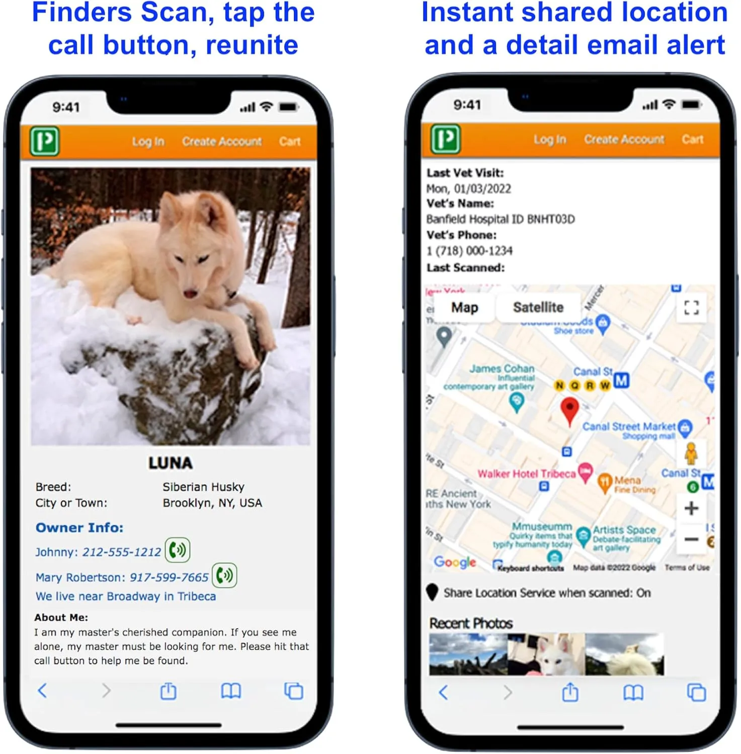 Premium Pet ID Tag for Dogs and Cats: Easy Scan QR Code, Instant Online Pet Profile Access, & Scan Location Alerts(Lux Rose Gold White Paw)
