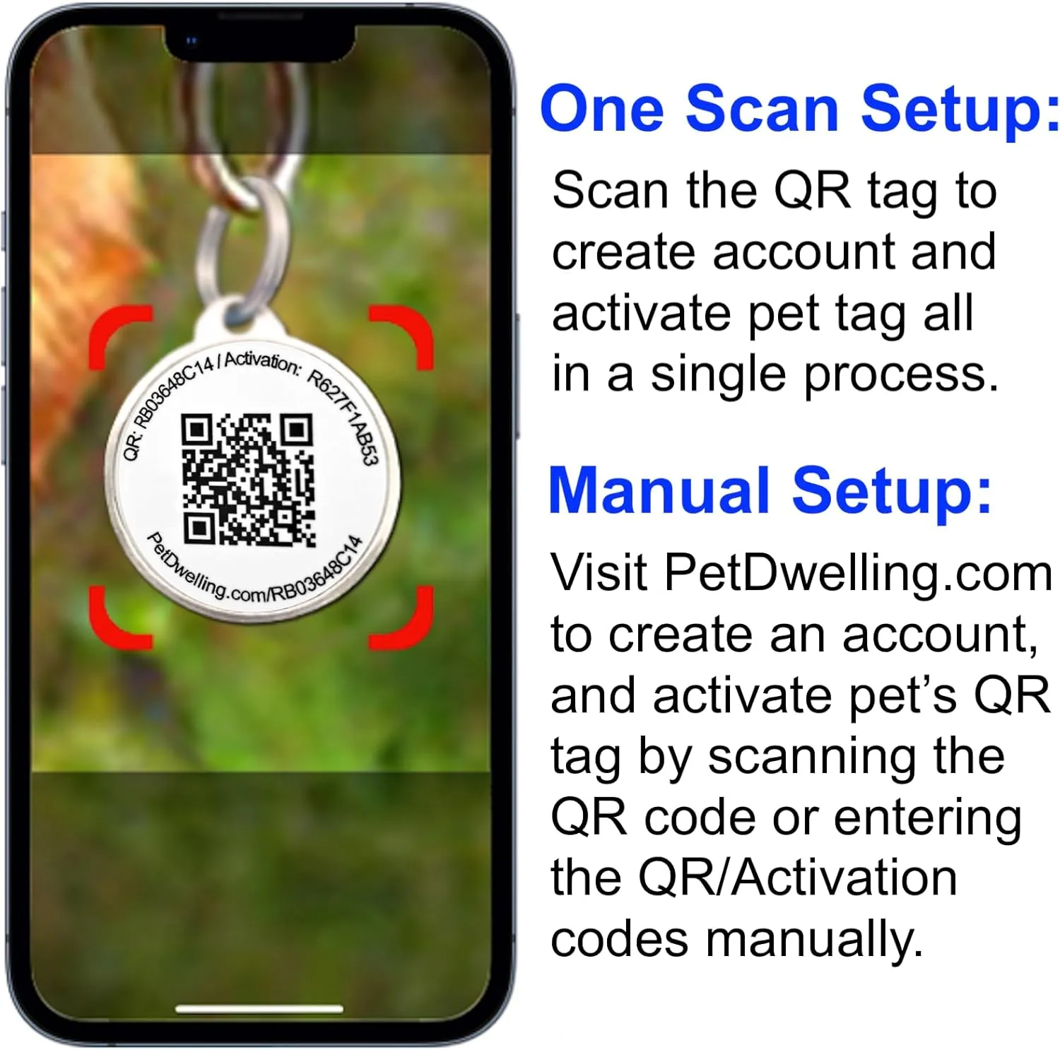 Premium Pet ID Tag for Dogs and Cats: Easy Scan QR Code, Instant Online Pet Profile Access, & Scan Location Alerts(Lux Rose Gold White Paw)