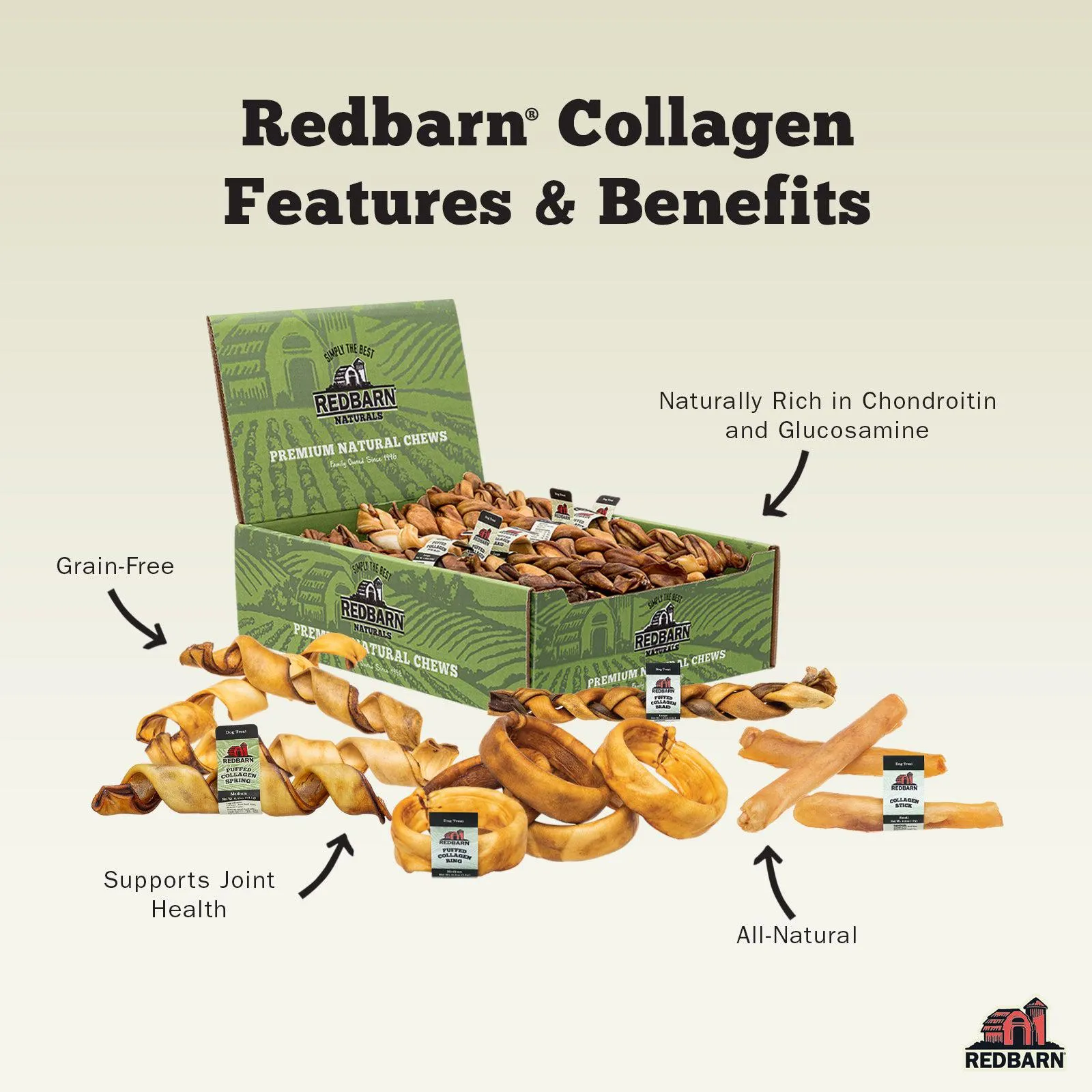 Puffed Collagen Braid Chew - Large