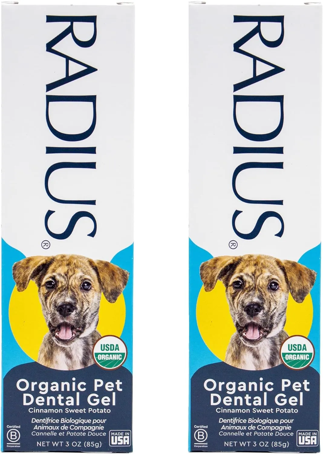 RADIUS Canine Pet Toothpaste, Cinnamon Sweet Potato, 3 oz, Non-Toxic Toothpaste for Dogs, Designed to Clean Teeth, Help Prevent Tartar, & Remove Plaque, Xylitol Free, Pack of 2