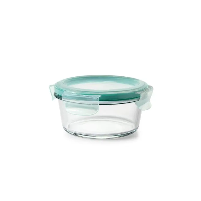 Round Snap Glass Container